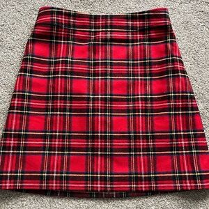 J. Crew Red Tartan Plaid Mini Skirt (6)